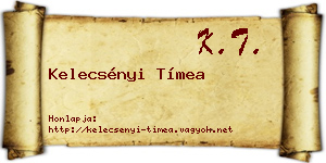 Kelecsényi Tímea névjegykártya