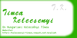 timea kelecsenyi business card